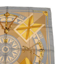 Style Tribute Hermes Carre 90 Sextants Scarf Silk Light Blue Yellow Auth 42700 15 Style Tribute Hermes Carre 90 Sextants Scarf Silk Light Blue Yellow Auth 42700 -Best Jewelry Store 42700 4