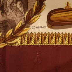 Brand Street HERMES Carre 90 NAPOLEON Scarf Silk Wine Red Auth 42854 -Best Jewelry Store 42854 9