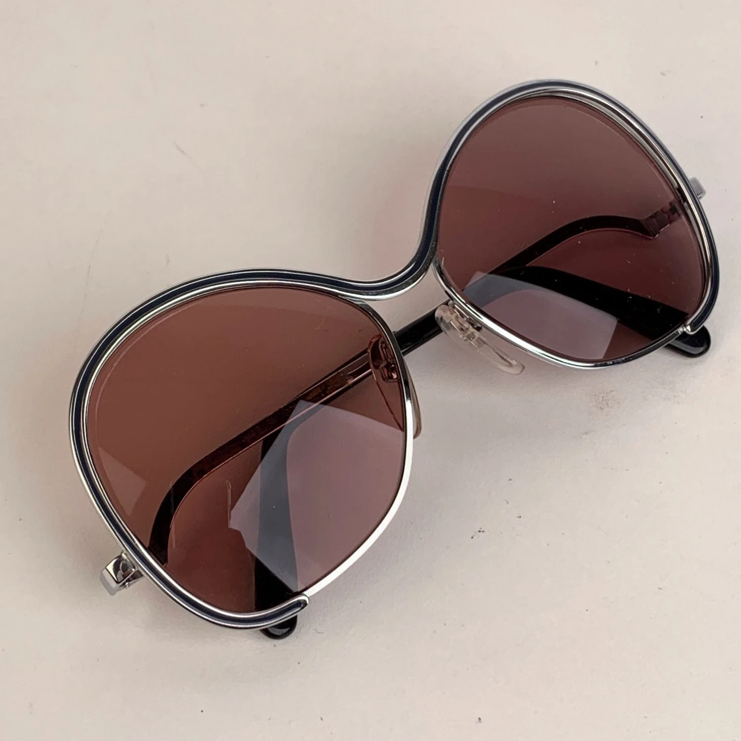 Opherty Ciocci Silhouette Rare Vintage Silver Metal Sunglasses Mod. 431 55/13 130Mm 8 Opherty Ciocci Silhouette Rare Vintage Silver Metal Sunglasses Mod. 431 55/13 130Mm - Image 6