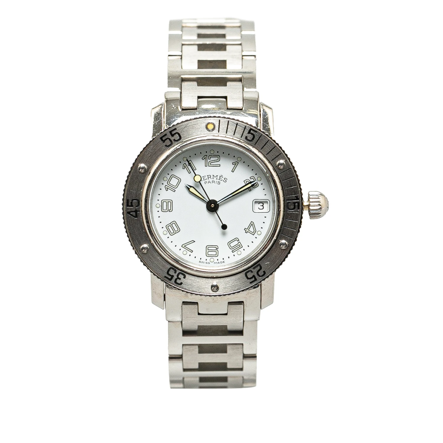 Upteam Hermes Quartz Stainless Steel Clipper Diver Watch 3 Upteam Hermes Quartz Stainless Steel Clipper Diver Watch