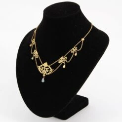 Sarl Baume French 1890s Art Nouveau Opal Diamond 18 Karat Yellow Gold Necklace -Best Jewelry Store 4 master 1f38470f d708 4d09 bf60 8c0ae5751b53