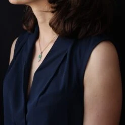 Sarl Baume French 1970s Emerald Diamonds 18 Karat White Gold Pendant -Best Jewelry Store 4 master 284c665a 481f 47ad b103 11819ad1d609