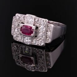 Sarl Baume 1930s Ruby Diamond Platinum Art Deco Ring -Best Jewelry Store 4 master dce580c2 d54d 4bac b1a0 fa12d3e342c1