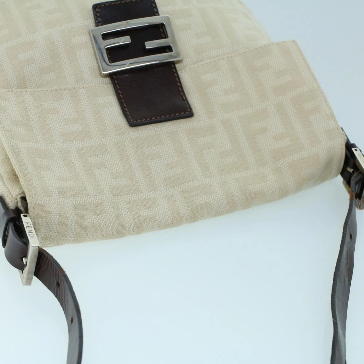 Style Tribute FENDI Mamma Baguette Shoulder Bag Canvas Leather Beige Brown Auth 54030 8 Style Tribute FENDI Mamma Baguette Shoulder Bag Canvas Leather Beige Brown Auth 54030 - Image 6