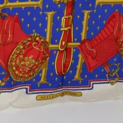 Brand Street HERMES Carre 90 SELLES A HOUSSE Scarf Silk White Red Blue Auth 54052 -Best Jewelry Store 54052 12