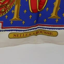Brand Street HERMES Carre 90 SELLES A HOUSSE Scarf Silk White Red Blue Auth 54052 -Best Jewelry Store 54052 14