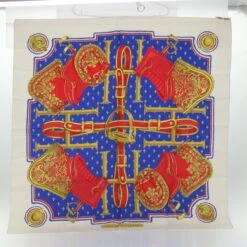 Brand Street HERMES Carre 90 SELLES A HOUSSE Scarf Silk White Red Blue Auth 54052 -Best Jewelry Store 54052 20