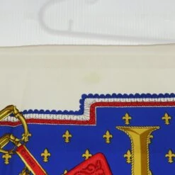 Brand Street HERMES Carre 90 SELLES A HOUSSE Scarf Silk White Red Blue Auth 54052 -Best Jewelry Store 54052 4