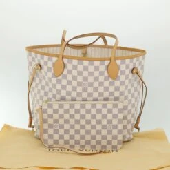 Style Tribute LOUIS VUITTON Damier Azur Neverfull Mm Tote Bag N41605 Lv Auth 54291a -Best Jewelry Store 54291A 25 7252bdb7 04e0 4e3f 8e45 c83b8db1ea43