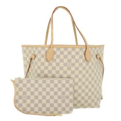 Style Tribute LOUIS VUITTON Damier Azur Neverfull Mm Tote Bag N41605 Lv Auth 54444a