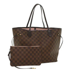 Brand Street LOUIS VUITTON Damier Ebene Neverfull MM Tote Bag N51105 LV Auth 55229
