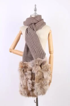 LuxUness MIU MIU Fox Fur Trimmed Wool Scarf -Best Jewelry Store 55cc80f264574d7a860a82fbb9fa2b64