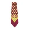Style Tribute VERSACE Burgundy/ Ywllow Print Silk Tie