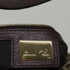 Brand Street FENDI Zucchino Canvas Mamma Baguette Shoulder Bag Brown Auth 57292 -Best Jewelry Store 57292 15
