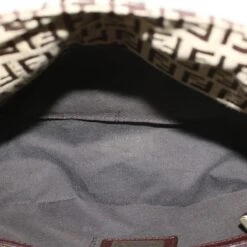 Brand Street FENDI Zucchino Canvas Mamma Baguette Shoulder Bag Brown Auth 57292 -Best Jewelry Store 57292 16