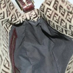 Brand Street FENDI Zucchino Canvas Mamma Baguette Shoulder Bag Brown Auth 57292 -Best Jewelry Store 57292 17