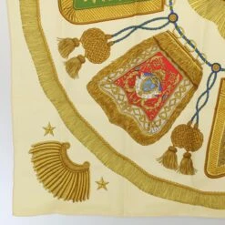 Brand Street HERMES Carre 90 Poste Et Cavalerie Scarf Silk Beige Auth 57810 -Best Jewelry Store 57810 8