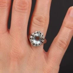 Sarl Baume French 1950s Aquamarine Diamonds 18 Karat White Gold Ring 17 Sarl Baume French 1950s Aquamarine Diamonds 18 Karat White Gold Ring -Best Jewelry Store 5 master cdb41c3b d6c4 4769 877c 2e8e572b4185