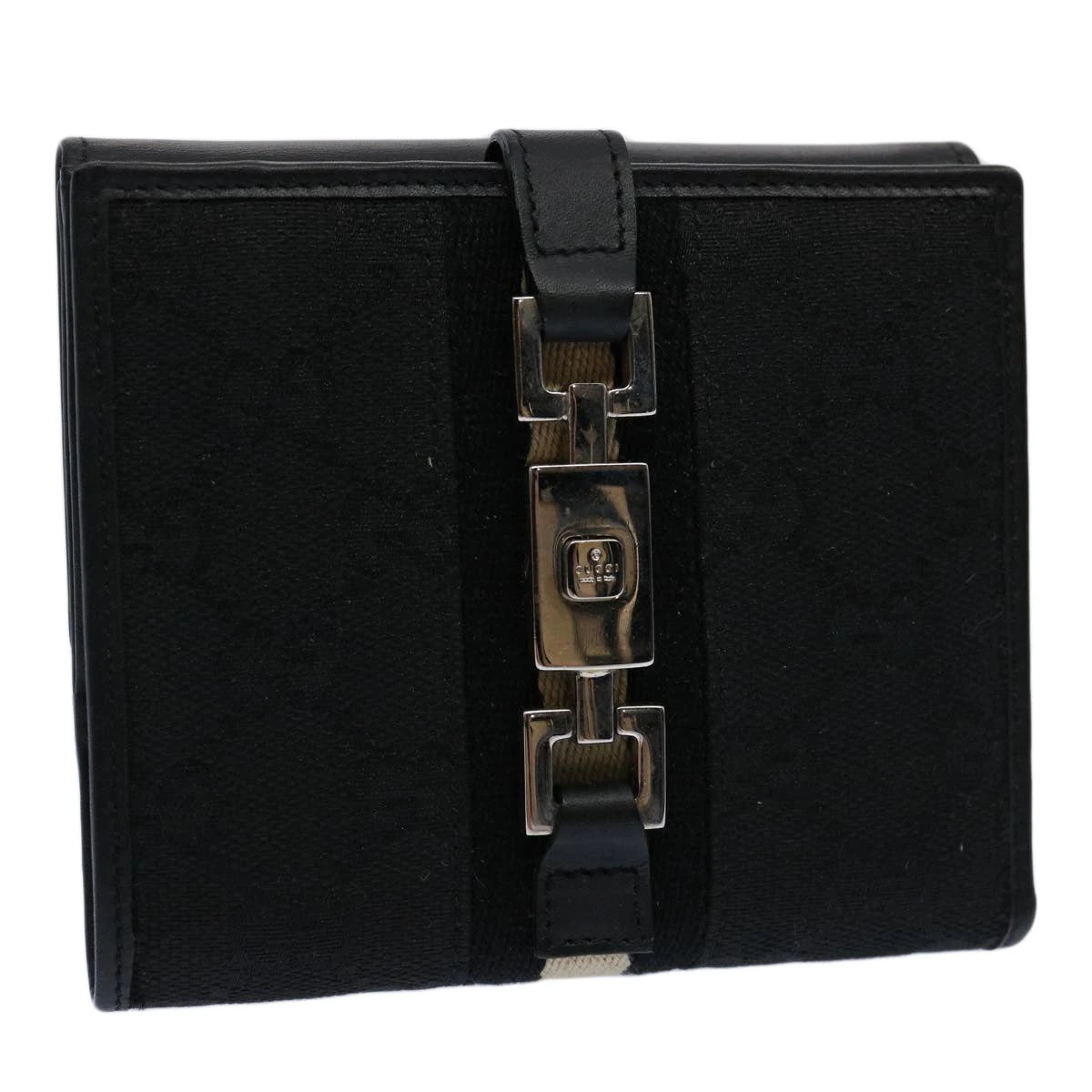 Brand Street GUCCI GG Canvas Sherry Line Jackie Wallet Black White Auth 60081A 3 Brand Street GUCCI GG Canvas Sherry Line Jackie Wallet Black White Auth 60081A