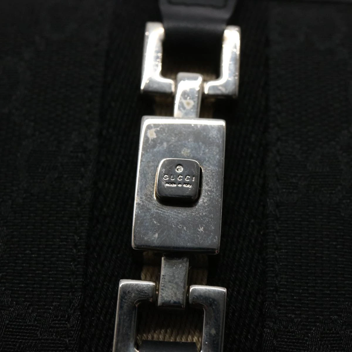 Brand Street GUCCI GG Canvas Sherry Line Jackie Wallet Black White Auth 60081A 10 Brand Street GUCCI GG Canvas Sherry Line Jackie Wallet Black White Auth 60081A - Image 8