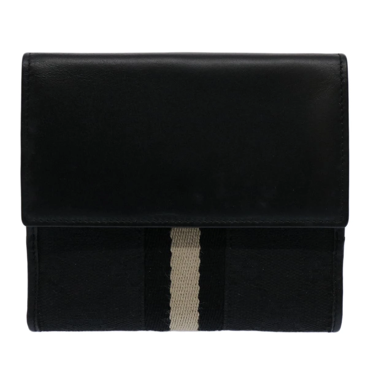 Brand Street GUCCI GG Canvas Sherry Line Jackie Wallet Black White Auth 60081A 4 Brand Street GUCCI GG Canvas Sherry Line Jackie Wallet Black White Auth 60081A - Image 2
