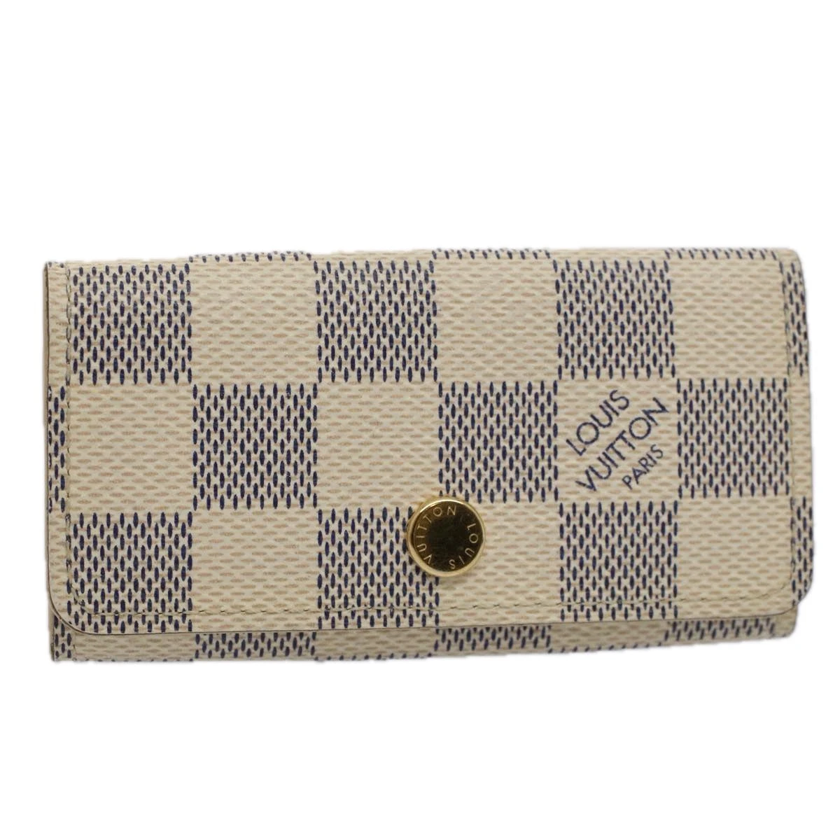 Brand Street LOUIS VUITTON Damier Azur Multi Cles 4 Key Case N60020 LV Auth 60112 3 Brand Street LOUIS VUITTON Damier Azur Multi Cles 4 Key Case N60020 LV Auth 60112