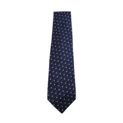 Style Tribute BVLGARI X Davide Pizzigoni Navy Blue Spot Tie