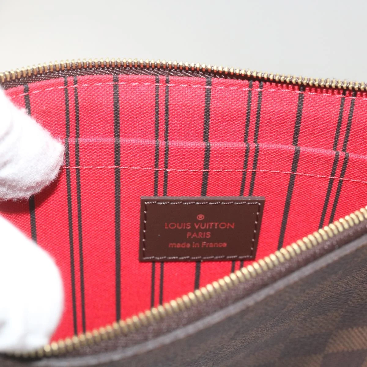 Brand Street LOUIS VUITTON Damier Ebene Neverfull MM Pouch Accessory Pouch LV Auth 61988 19 Brand Street LOUIS VUITTON Damier Ebene Neverfull MM Pouch Accessory Pouch LV Auth 61988 - Image 17