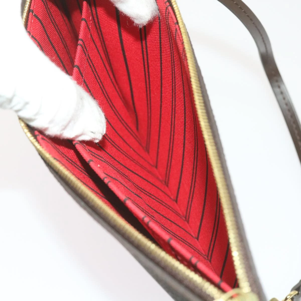 Brand Street LOUIS VUITTON Damier Ebene Neverfull MM Pouch Accessory Pouch LV Auth 61988 22 Brand Street LOUIS VUITTON Damier Ebene Neverfull MM Pouch Accessory Pouch LV Auth 61988 - Image 20