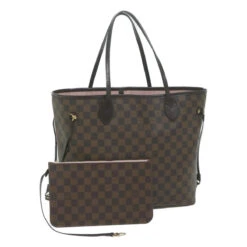 Brand Street LOUIS VUITTON Damier Ebene Neverfull MM Tote Bag N51105 LV Auth 64261A