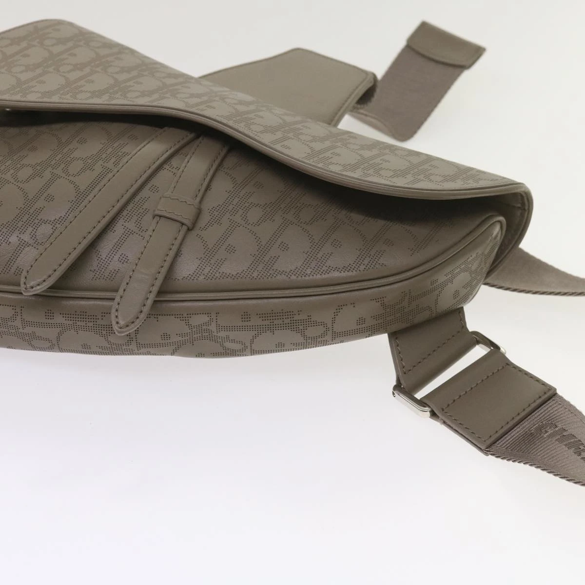 Brand Street CHRISTIAN DIOR Saddle Bag Oblique Trotter Canvas Shoulder Bag Gray Auth 65327A 17 Brand Street CHRISTIAN DIOR Saddle Bag Oblique Trotter Canvas Shoulder Bag Gray Auth 65327A - Image 15