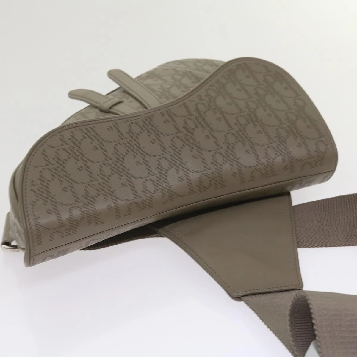 Brand Street CHRISTIAN DIOR Saddle Bag Oblique Trotter Canvas Shoulder Bag Gray Auth 65327A 8 Brand Street CHRISTIAN DIOR Saddle Bag Oblique Trotter Canvas Shoulder Bag Gray Auth 65327A - Image 6