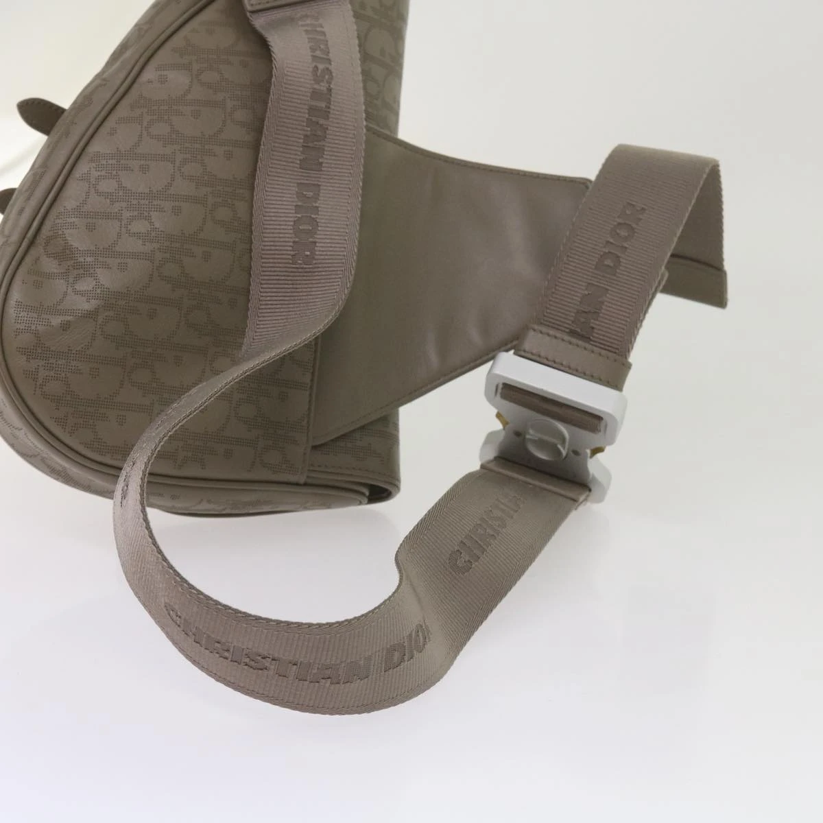 Brand Street CHRISTIAN DIOR Saddle Bag Oblique Trotter Canvas Shoulder Bag Gray Auth 65327A 9 Brand Street CHRISTIAN DIOR Saddle Bag Oblique Trotter Canvas Shoulder Bag Gray Auth 65327A - Image 7