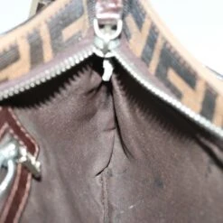 Brand Street FENDI Zucca Canvas Mamma Baguette Shoulder Bag Brown Black Auth 65651 41 Brand Street FENDI Zucca Canvas Mamma Baguette Shoulder Bag Brown Black Auth 65651 -Best Jewelry Store 65651 19