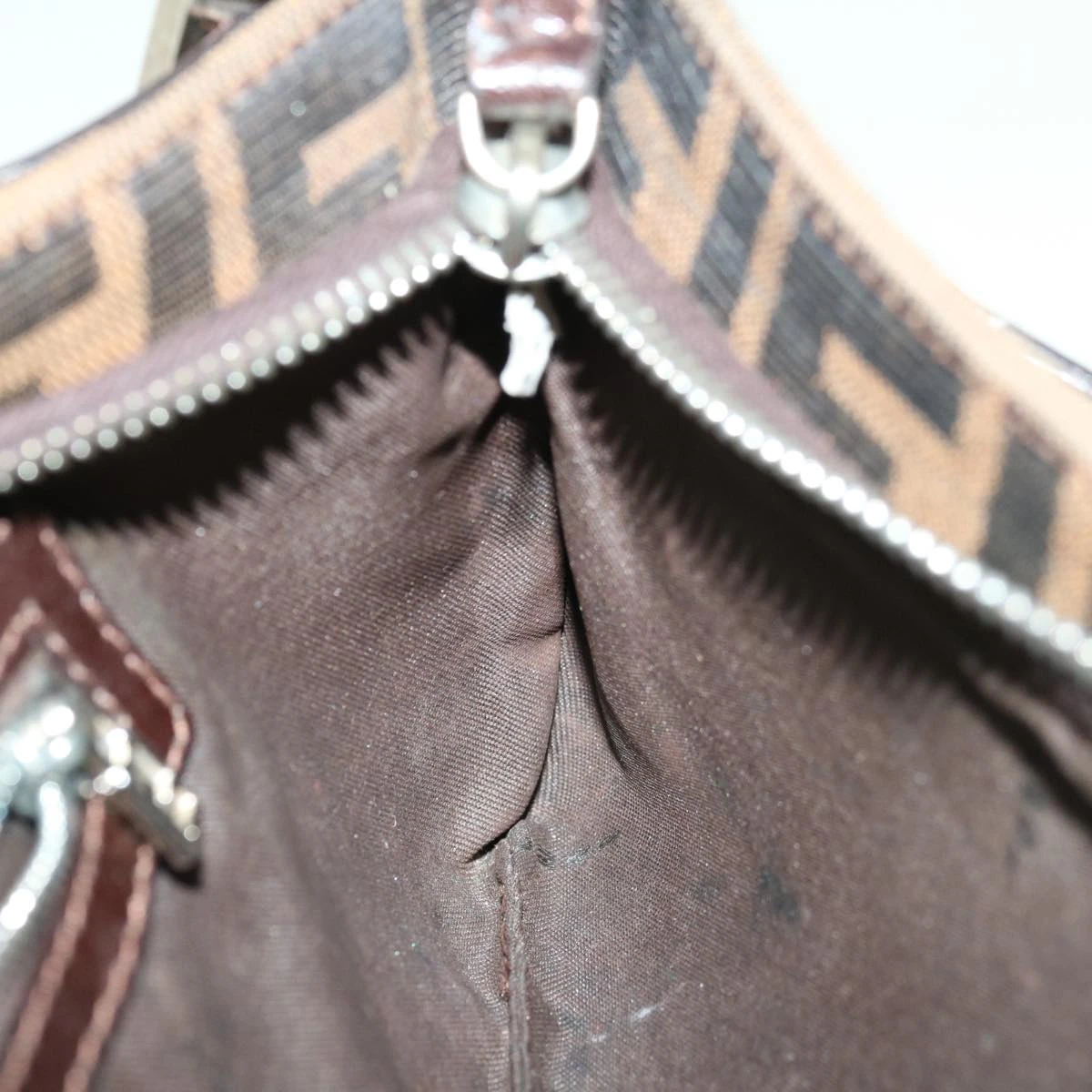 Brand Street FENDI Zucca Canvas Mamma Baguette Shoulder Bag Brown Black Auth 65651 22 Brand Street FENDI Zucca Canvas Mamma Baguette Shoulder Bag Brown Black Auth 65651 - Image 20