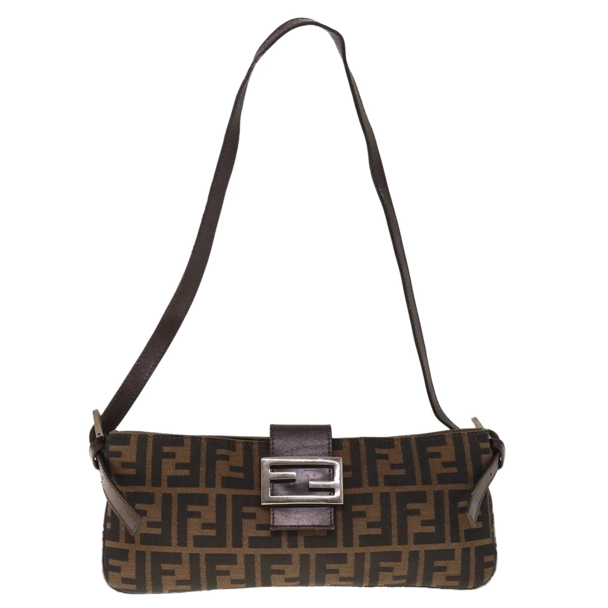 Brand Street FENDI Zucca Canvas Mamma Baguette Shoulder Bag Brown Black Auth 65651 15 Brand Street FENDI Zucca Canvas Mamma Baguette Shoulder Bag Brown Black Auth 65651 - Image 13