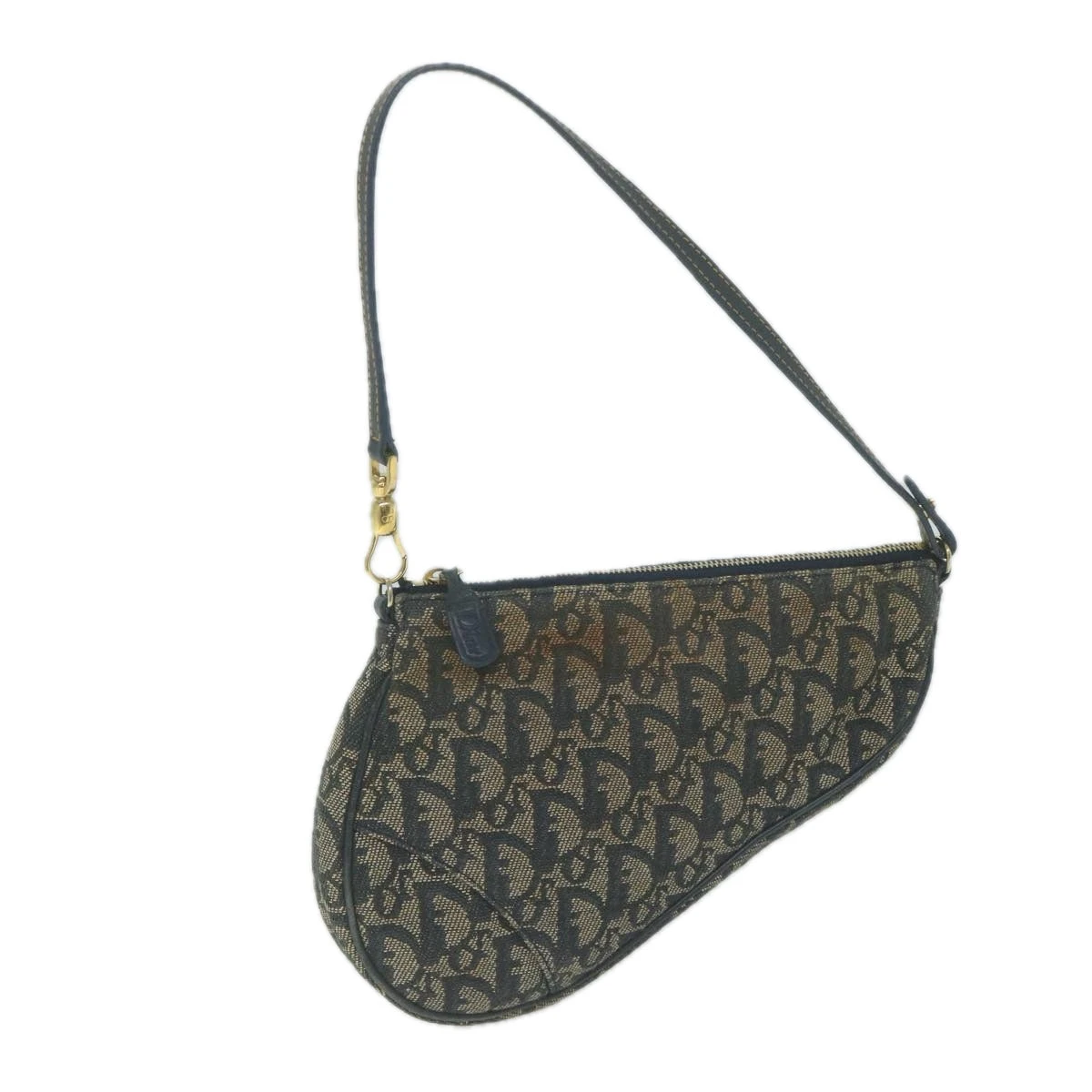 Brand Street CHRISTIAN DIOR Trotter Canvas Saddle Pouch Accessory Pouch Navy Auth 65744 3 Brand Street CHRISTIAN DIOR Trotter Canvas Saddle Pouch Accessory Pouch Navy Auth 65744