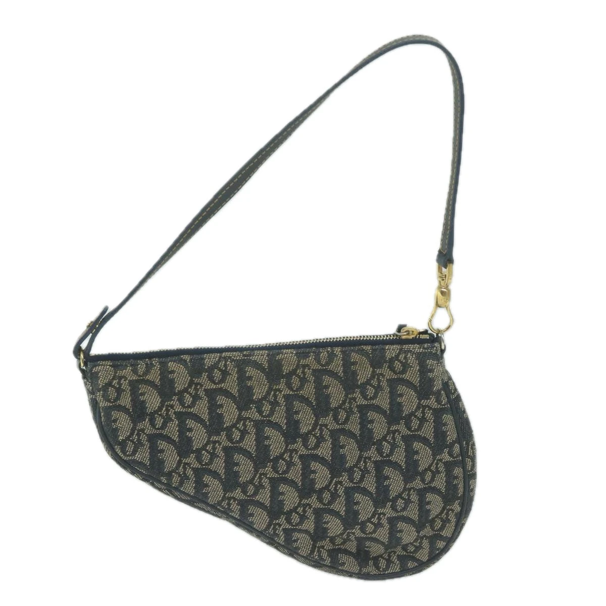 Brand Street CHRISTIAN DIOR Trotter Canvas Saddle Pouch Accessory Pouch Navy Auth 65744 5 Brand Street CHRISTIAN DIOR Trotter Canvas Saddle Pouch Accessory Pouch Navy Auth 65744 - Image 3