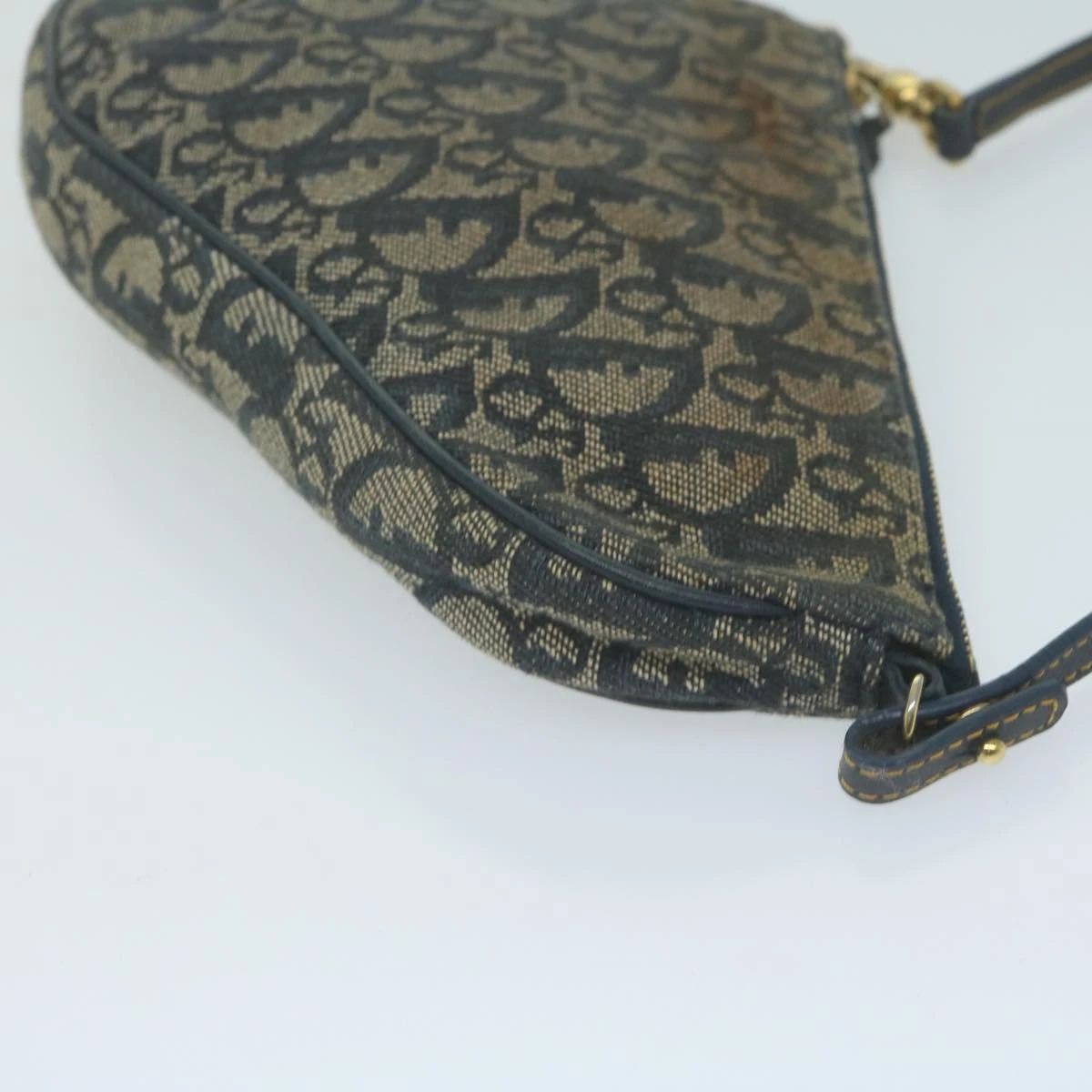 Brand Street CHRISTIAN DIOR Trotter Canvas Saddle Pouch Accessory Pouch Navy Auth 65744 6 Brand Street CHRISTIAN DIOR Trotter Canvas Saddle Pouch Accessory Pouch Navy Auth 65744 - Image 4