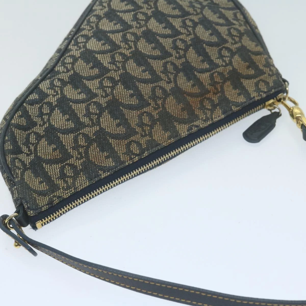 Brand Street CHRISTIAN DIOR Trotter Canvas Saddle Pouch Accessory Pouch Navy Auth 65744 8 Brand Street CHRISTIAN DIOR Trotter Canvas Saddle Pouch Accessory Pouch Navy Auth 65744 - Image 6