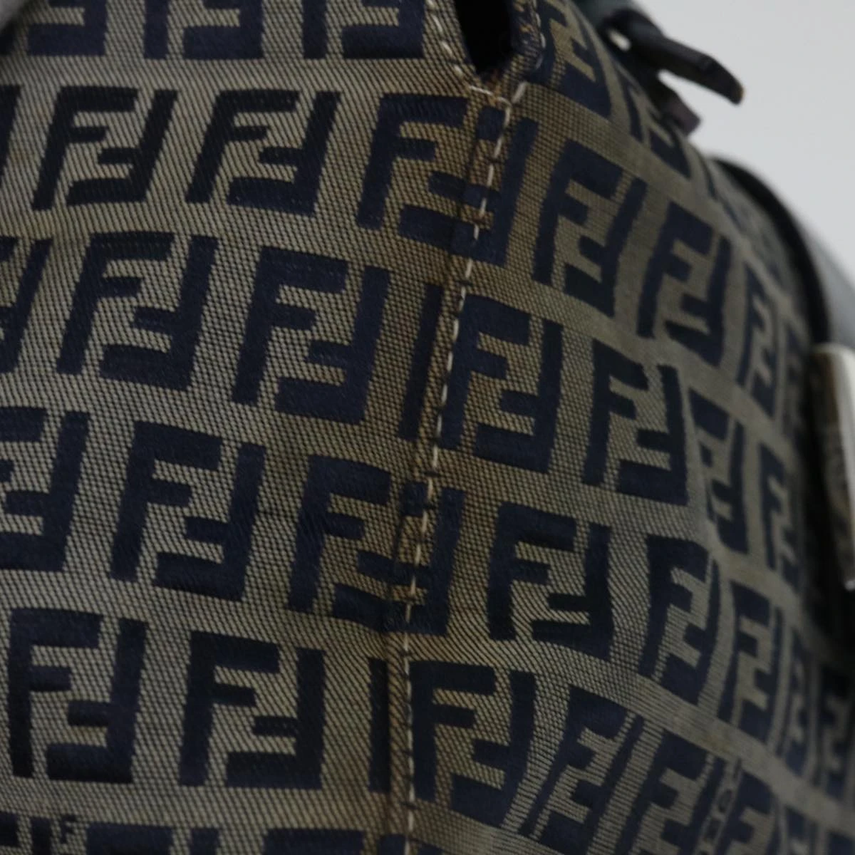 Brand Street FENDI Zucchino Canvas Mamma Baguette Hand Bag Navy Auth 67746 12 Brand Street FENDI Zucchino Canvas Mamma Baguette Hand Bag Navy Auth 67746 - Image 10