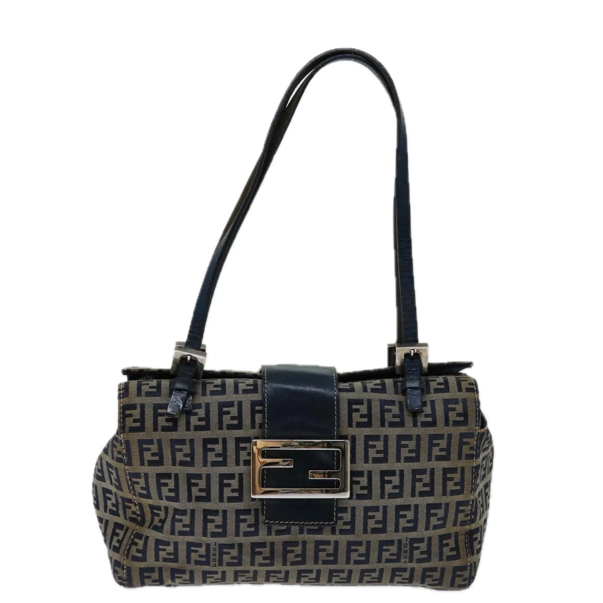 Brand Street FENDI Zucchino Canvas Mamma Baguette Hand Bag Navy Auth 67746 15 Brand Street FENDI Zucchino Canvas Mamma Baguette Hand Bag Navy Auth 67746 - Image 13