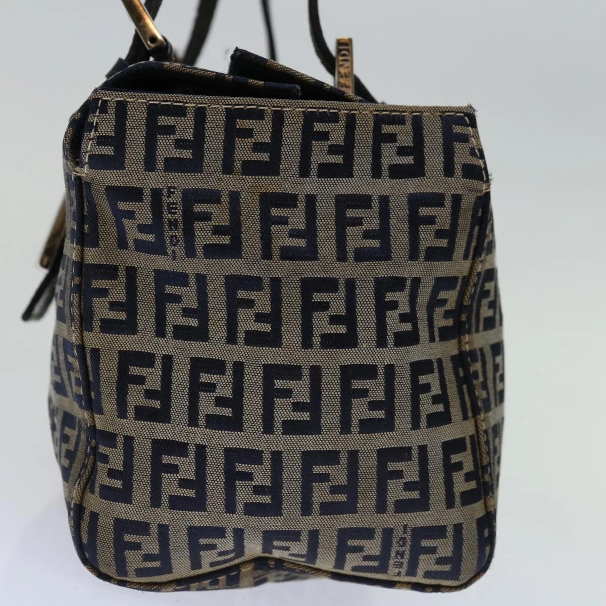 Brand Street FENDI Zucchino Canvas Mamma Baguette Hand Bag Navy Auth 67746 6 Brand Street FENDI Zucchino Canvas Mamma Baguette Hand Bag Navy Auth 67746 - Image 4