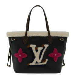 Brand Street LOUIS VUITTON Monogram Teddy Neverfull MM Tote Bag Black M56960 LV Auth 68691S -Best Jewelry Store 68691S 2