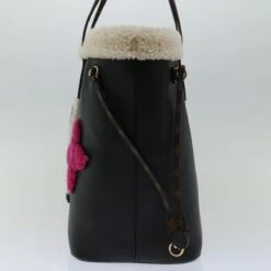 Brand Street LOUIS VUITTON Monogram Teddy Neverfull MM Tote Bag Black M56960 LV Auth 68691S -Best Jewelry Store 68691S 5