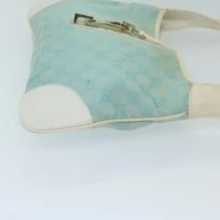 Brand Street GUCCI GG Canvas Jackie Shoulder Bag Light Blue White Auth 68866 -Best Jewelry Store 68866 4