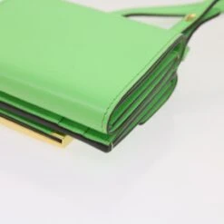 Brand Street FENDI Mamma Baguette Shoulder Bag Leather Green Auth 68908A -Best Jewelry Store 68908A 13