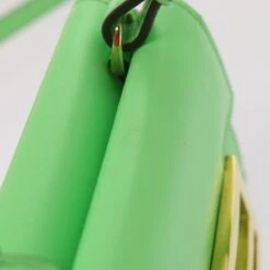 Brand Street FENDI Mamma Baguette Shoulder Bag Leather Green Auth 68908A -Best Jewelry Store 68908A 7