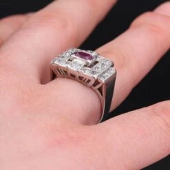 Sarl Baume 1930s Ruby Diamond Platinum Art Deco Ring -Best Jewelry Store 6 master 14b312d0 88f8 46c7 8e5e e16cc4510eae