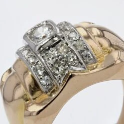 Sarl Baume 1940s Diamonds 18 Karat Yellow Gold Tank Signet Ring -Best Jewelry Store 6 master 37646152 e35a 40f4 b480 1ac55f22e2ca